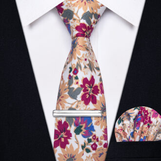 Rustic Charm Floral Skinny Tie
