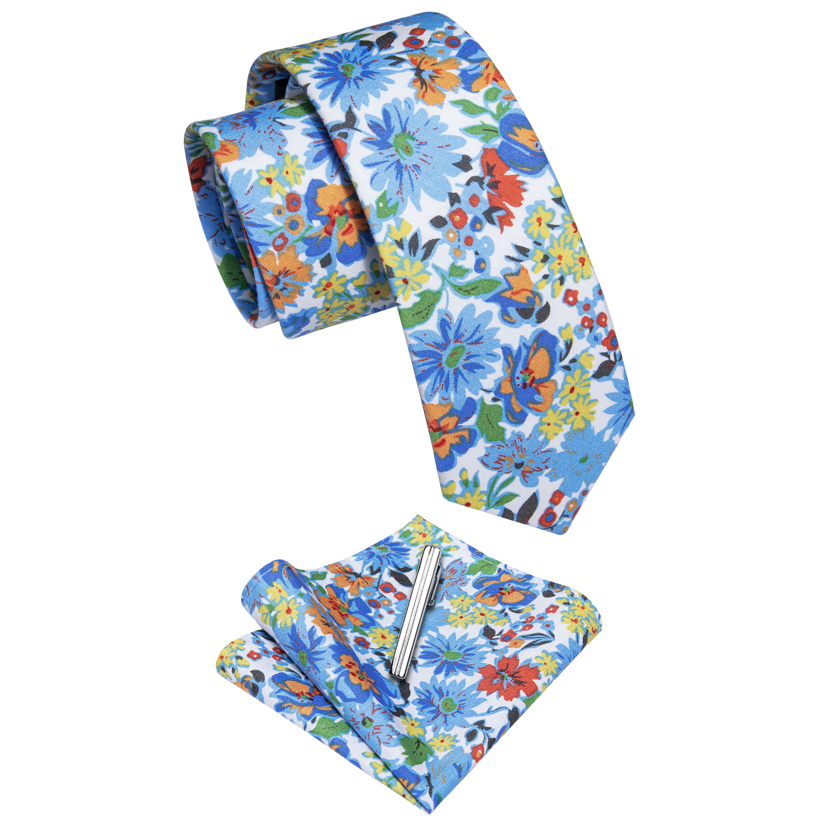 Riviera Blossom Floral Skinny Tie - Image 3