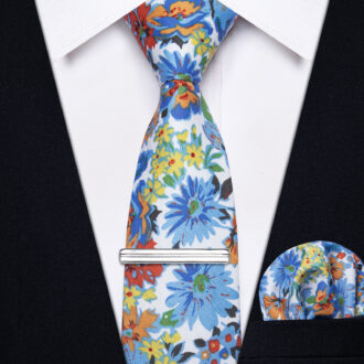 Riviera Blossom Floral Skinny Tie
