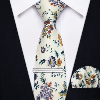 Creamwood Floral Skinny Tie