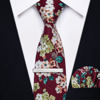 Winewood Floral Skinny Tie