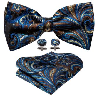 Venetian Twilight Paisley Bow Tie Set