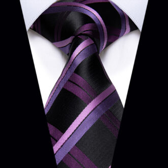 Midnight Grid Plaid Tie