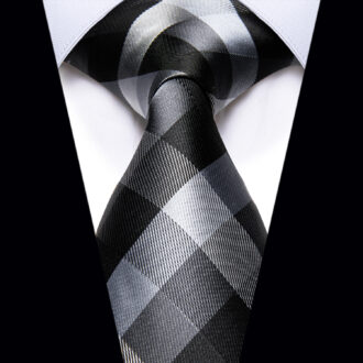 Charcoal Chess Plaid Tie