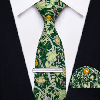 Verdant Vines Floral Skinny Tie