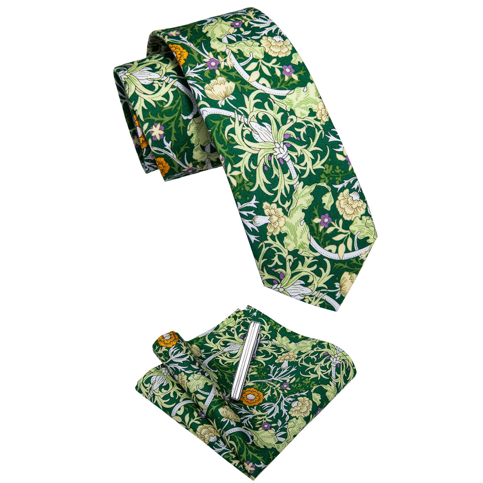Verdant Vines Floral Skinny Tie - Image 3