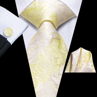 Champagne Garden Floral Tie Set