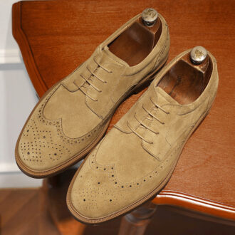 Vintage Oxford Leather Breathable Shoes Men