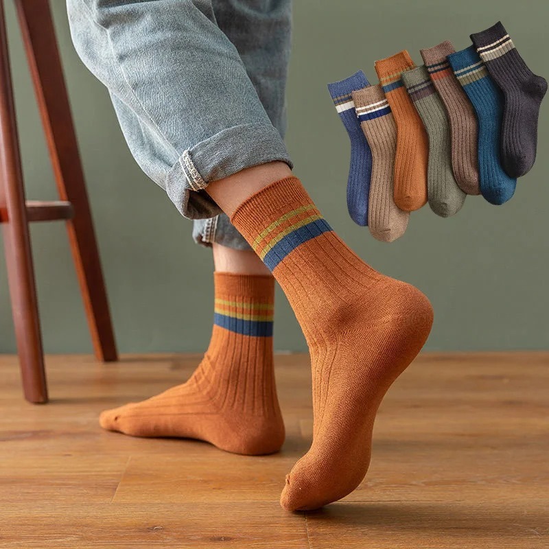 Men's Mid-Calf Versatile Korean Japanese Style Socks